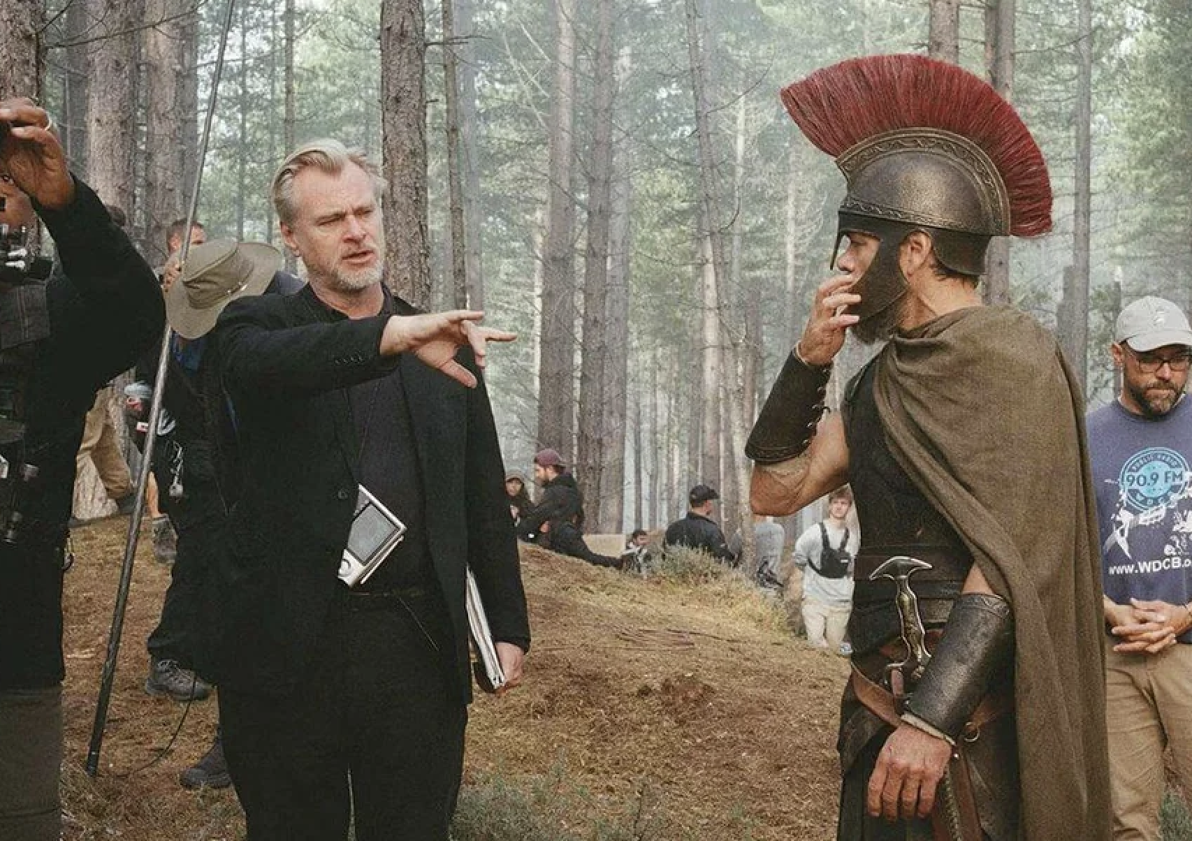 Christopher Nolan directing on location